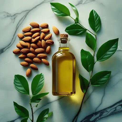 Almond oil and almond nuts